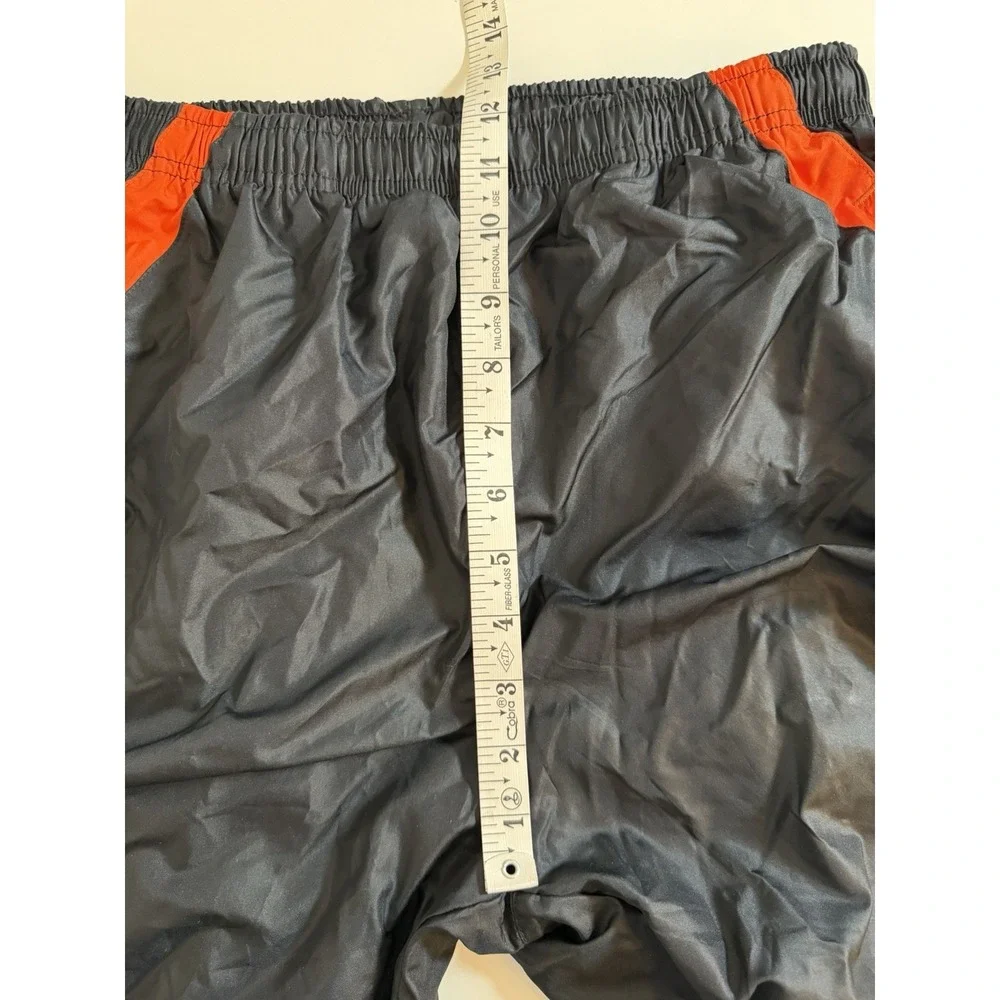 Vtg Mens Nike Orange Side Stripe Single Swoosh Track Pants Lined Size M Logo